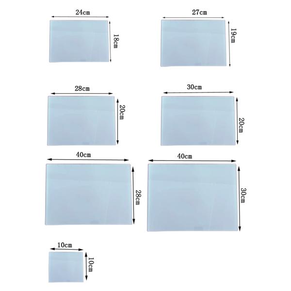 Tabla de corte de cocina redonda cuadrada con vidrio templado en blanco y recubierto por sublimación