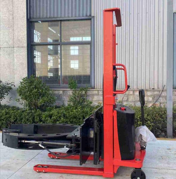 350 kg 2 mètres Semi-électrique à rouleaux avec pinceau avec 2 mâts pour la manutention des rouleaux