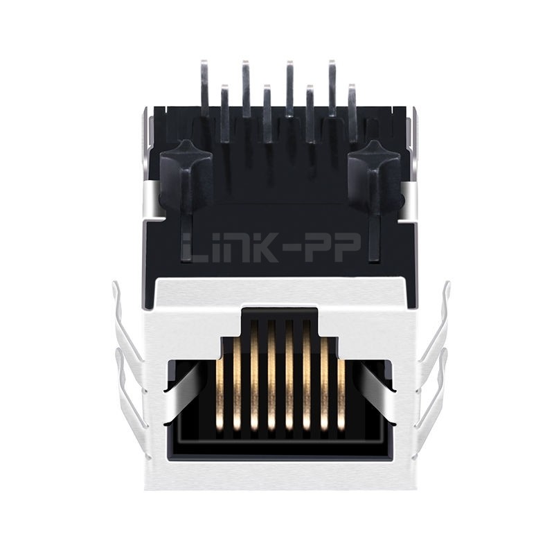 XFMRS XFATM9-C1-4MS Compatible LINK-PP LPJ4012CNL 10/100 Base-T Tab Down Without Led Single Port 8 Pin RJ 45 Keystone Connector