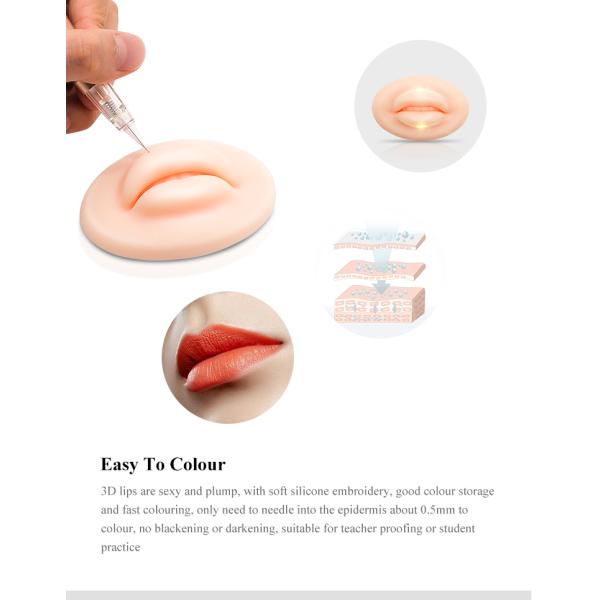 симуляция нежности кожи 7.8cm*5.1cm практики татуировки макияжа губы силикона 3D постоянная