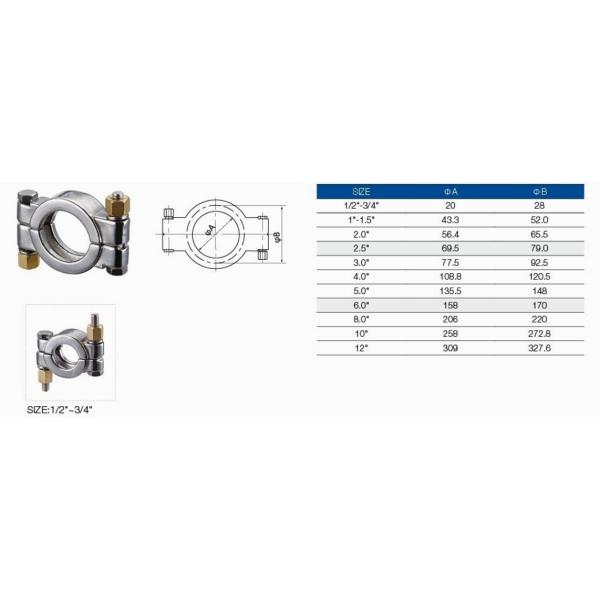 High Pressure Clamp 13MPH 3A SS304 1.5
