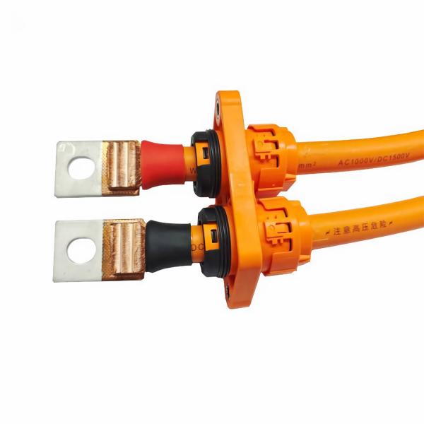 Acessórios de Pv com terminal de nariz de cobre com certificação UL comprimento de fio 1000 mm isolamento de silicone 70 mm fio