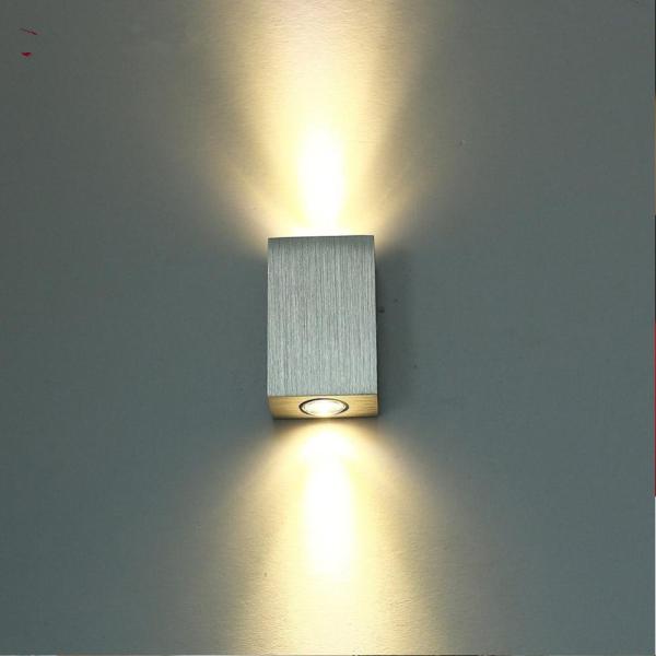 2W led wall lamp square spot light aluminm AC110v-260v up down home decoration light(WH-RC-09)