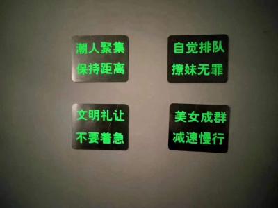 Eco-solvent Printing Marine Photoluminescent Imo Symbols Safety Signs Glow In The Dark 2-4 Hours For Marine Signs