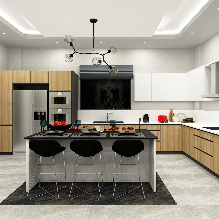 European Style Kitchen Units Set Furniture Cabinet for Modern Kitchen Renovation