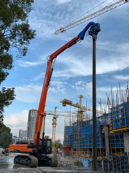 40~45 ton Excavator Mounted Wood Pile Driver Flexible Control