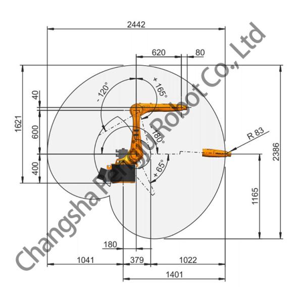 Робот автоматной сварки оси Kuka KR5R1400 6 с пядью руки 1400mm и нагрузкой 5kg