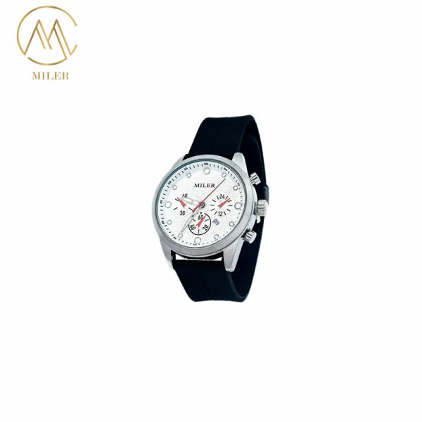 Fabrica Logotipo personalizado de lujo Cuarzo Silicona Sport Strap Reloj de muñeca