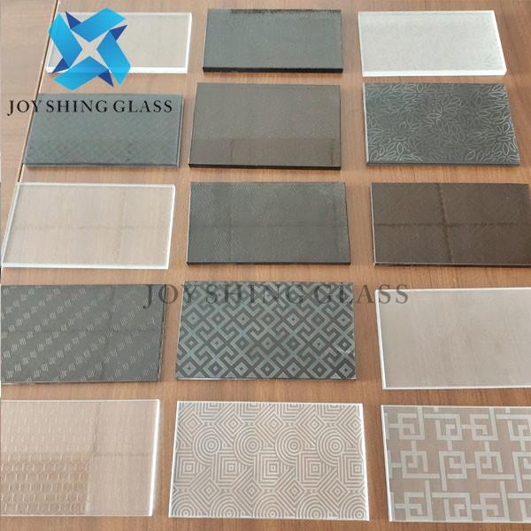 Ácido gravado laminou 6.38mm de vidro a 100mm Grey Laminated Glass