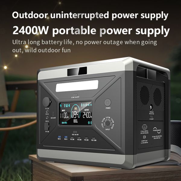 MPPT 2400W solar energy generator Camping Power Supply For Camping And Emergency Backup