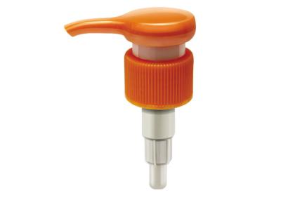 Orange Plastic Lotion Pump / External Spring Emulsion Pump ISO9001 Approved