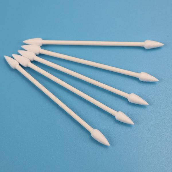Cotonete de algodão aguçado dobro dos Qtips das cabeças da vara de papel amigável de Eco para a sala de limpeza CA-003