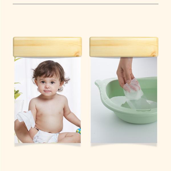 OEM Non Woven Babies Care Cotton Wet Wipes Disposable Biodegradable 80pcs