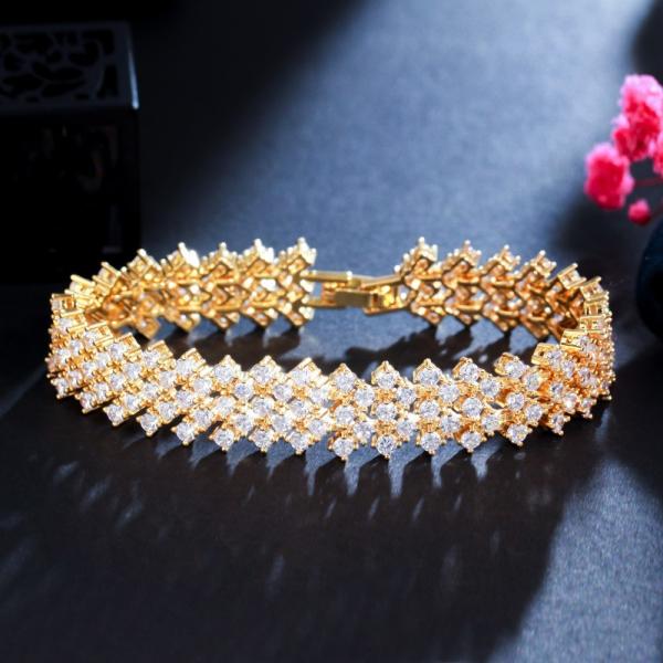 Crystal Adjustable Bracelet Bangle for Women Gold Silver Color Wedding Bracelets & Bangles Jewelry Gift