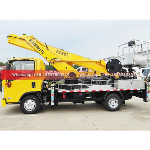Philippines KV100 ISUZU Truck Mounted Aerial Work Platform Bucket Truck Aerial Working Platform 28m to 33Meters for Sales