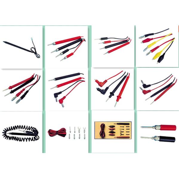 28 '' Banana Plug Flat Probe Electric Wire Cable , Test Lead Set Black And Red Color