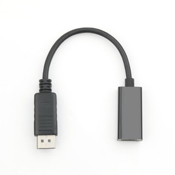 DP macho para adaptador HDMI feminino HD transmissão de sinal industrial, suporte 4K 8K