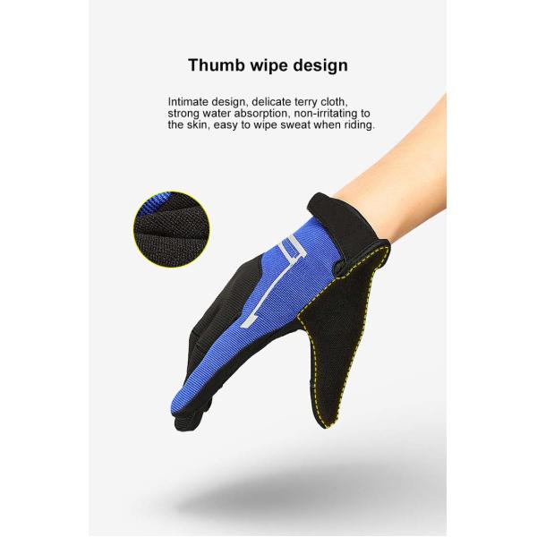 Full Finger Sports Touch Screen Gloves with Custom Shock Absorption and Non-slip Style