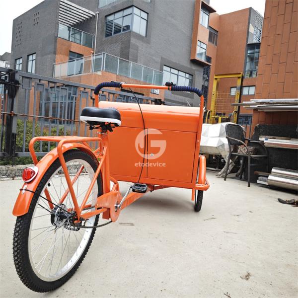 Mobile Tricycle Food Trolley Multifunctional Street Vending Bike Cart with Umbrella