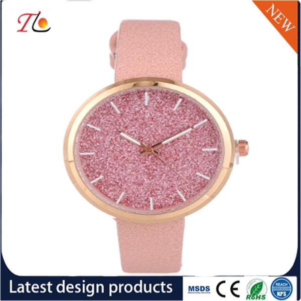 Wholesale Customization PU Watch Alloy Case Quartz Watch Fashion Watch Colorful Leather Band Shining Diamond Lady Watch