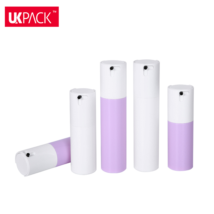 Бутылка 15ml 30ml 50ml PP замка извива безвоздушная для косметической упаковывая бутылки насоса