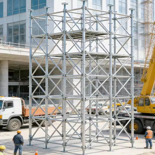 2500MM Hot-dip Galvanized Ringlock Socket Support System with High Load Capacity for Industrial Installations