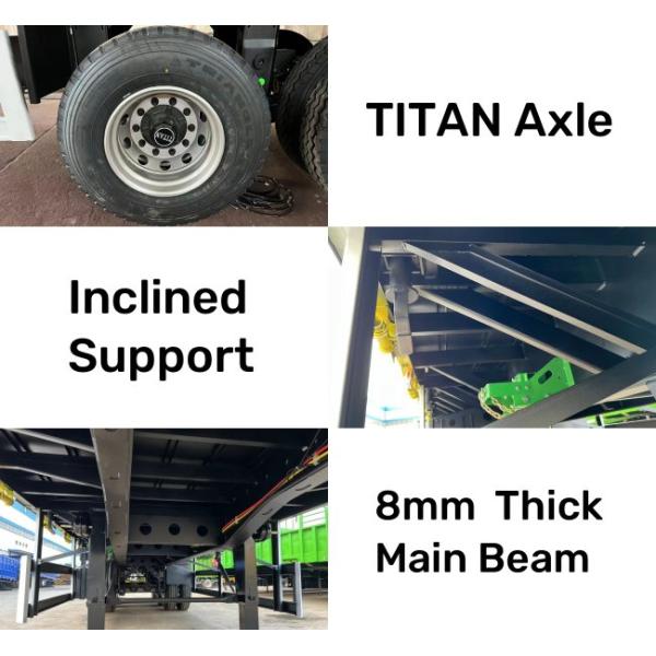 TITAN Tri Axle 60 Tons Side Board Trailer Dropside | Side Wall Semi Trailer