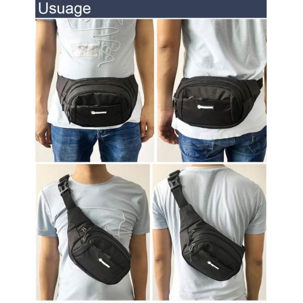 Multi-functional large-capacity outdoor sports Oxford cloth cash mobile phone waist bags