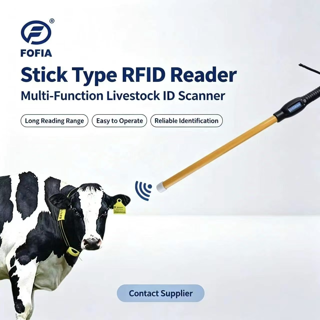 Waterproof PT280 RFID Reader 134.2kHz PVC Plastic NLIS Australia ICAR Approved Cattle ID USB ISO 11784/5 Wiegand RS232