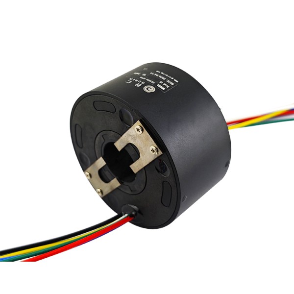 6-channel 20-hole electric slip rings with a central hole design are for industrial robots and robotic arms