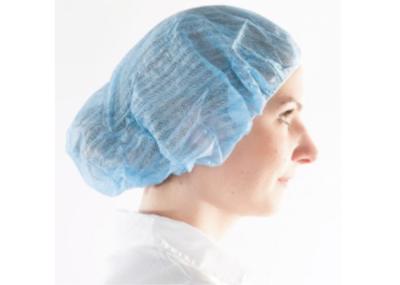 Non Woven Fabrics Blue Medical Head Cap Disposable Bouffant Caps Soft