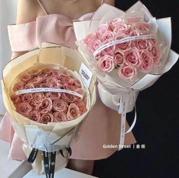Silver Edge Fog Film Floral Flower Packaging Paper for BOPP Florist Wrapping and Bouquet Packing