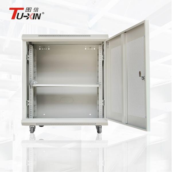 Adjustable Feet Wall Mount Server Rack Cabinet , 19 Inch 15U Small Network Rack
