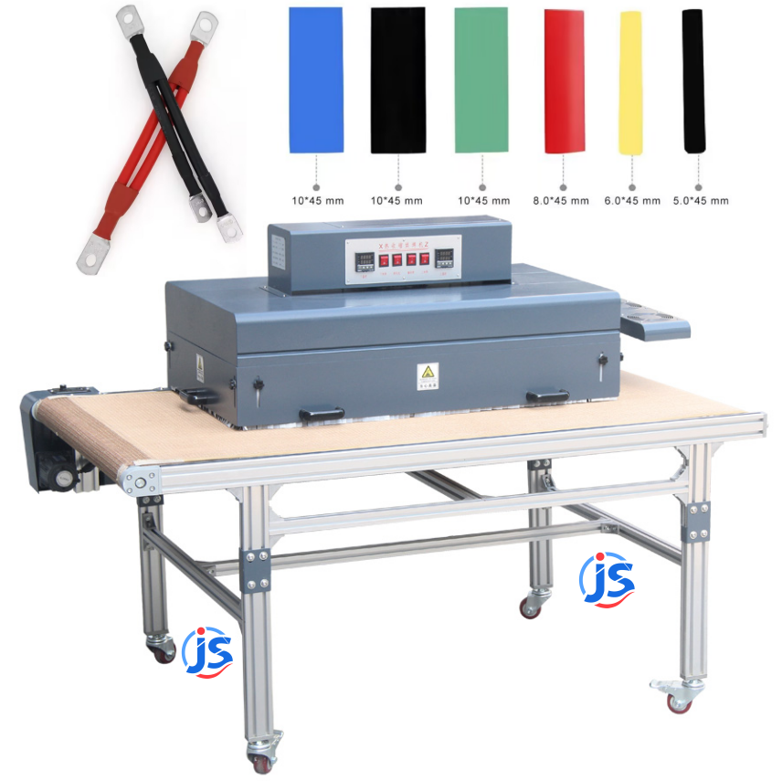 Wire Heat Shrink Tubing Machine 10 kW Heat Shrink Tunnel With Conveyor