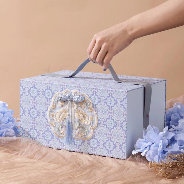Chinese Style Wedding Candy Box Wedding Gift Box Flip Cover Portable Packaging Box Wedding Gift Box