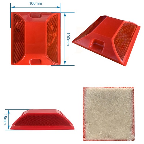 Traffic Safety Solar Road Reflectors Warning ABS Plastic Sand Filling Cat Eye