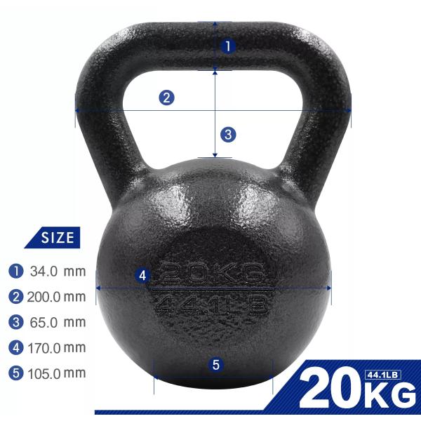 Customized Logo Weightlifting Black Cast Iron Kettlebell For Men Women
