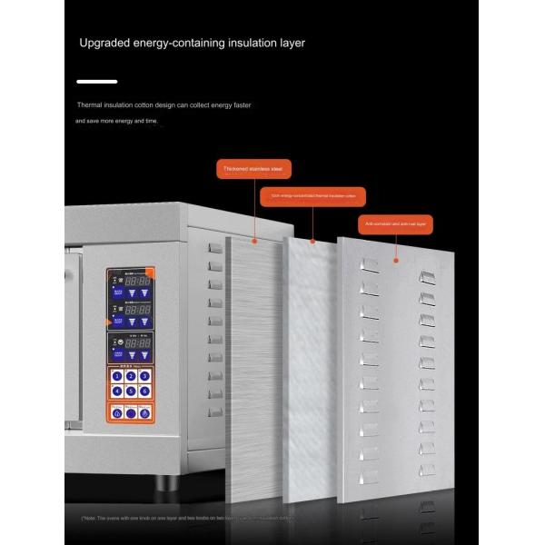 Suitable for Baking Bread Cake Pizza 3-layer 6-tray Electric Heating Commercial Oven