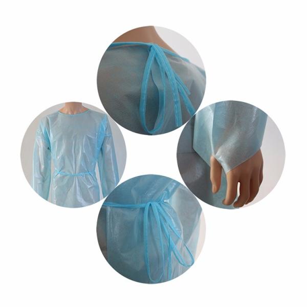 S-4XL Disposable Medical Isolation Gown Waterproof Sms Material Gowns