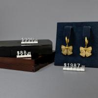 3D Metal Plata aleación de zinc cubos de precio de venta al por menor etiquetas de precio de visualización