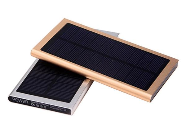 Metal Portable Solar Power Bank , Customized Solar Mobile Phone Charger
