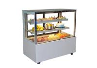 Refrigerador da exposição do bolo do ângulo direito de R134a com a mostra de aquecimento da exposição do bolo do fio