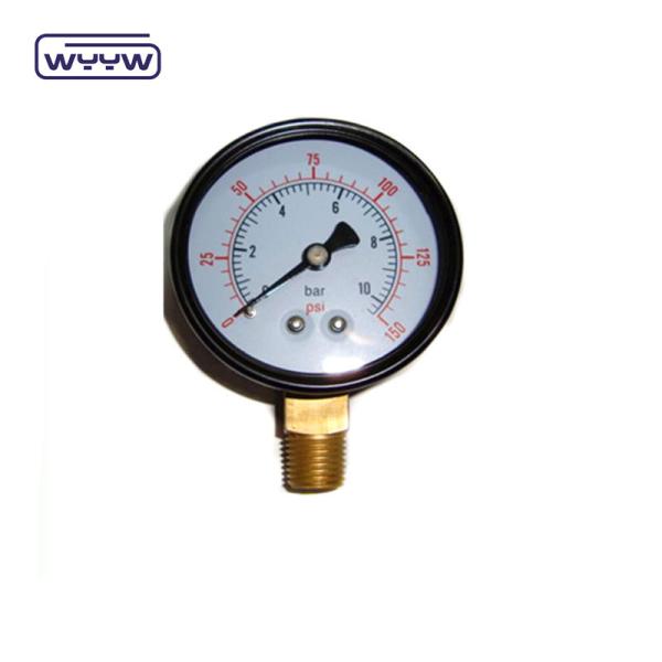 WYYW manômetro de pressão preço conexão inferior 2 50mm caixa de plástico manômetro de pressão de ar lpg gás