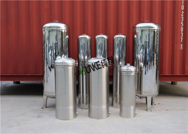 SS304 Stainless Steel Filter Housing / Water Mechanical Active Carbon Filter Vessel