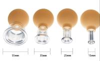 4Pcs range vidros colocando do vácuo de borracha faz massagens o corpo celulite de vidro dos copos a anti que enlata o grupo da terapia do copo da sução do otário da cara