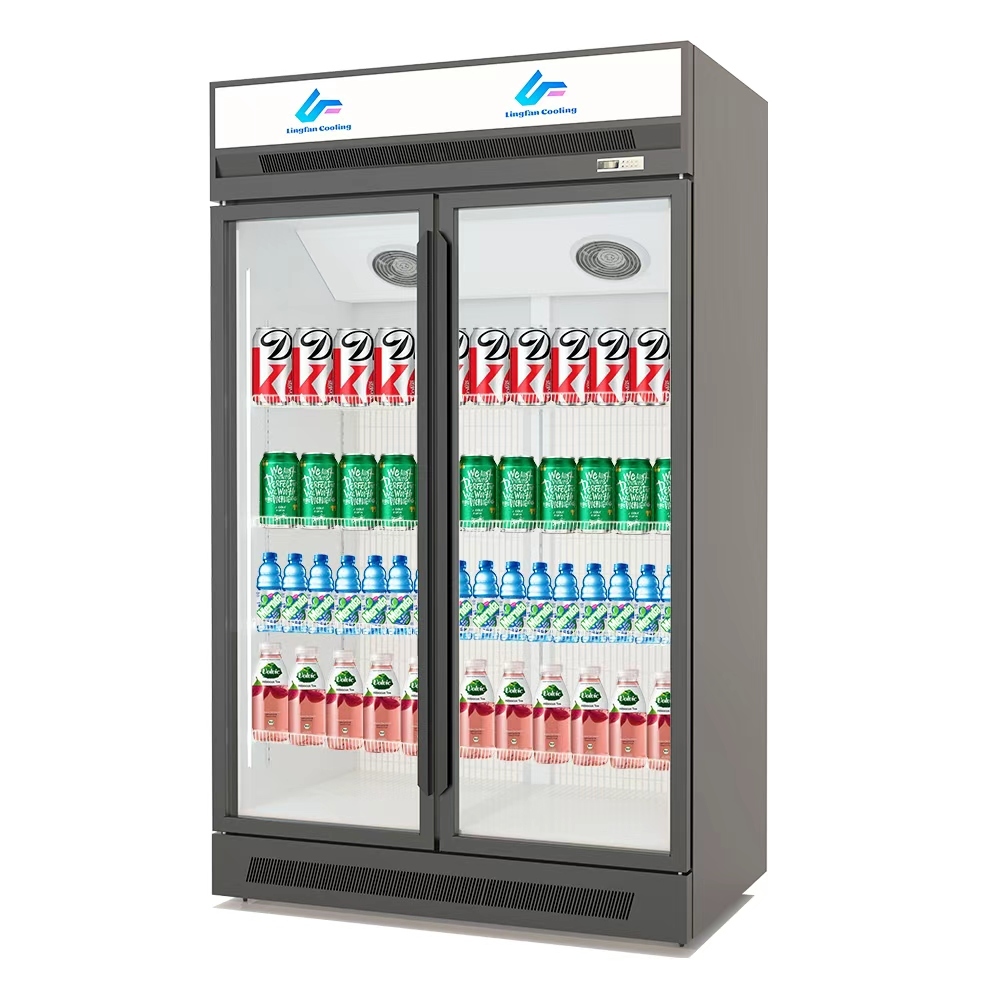 Commercial Glass Door Freezer Featuring Transparent Doors and Spacious Compartments to Optimize Frozen Food Presentation