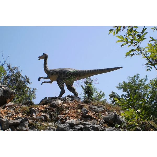Life Size Realistic Animatronic  Customized Gallimimus Dinosaur Yard Statue