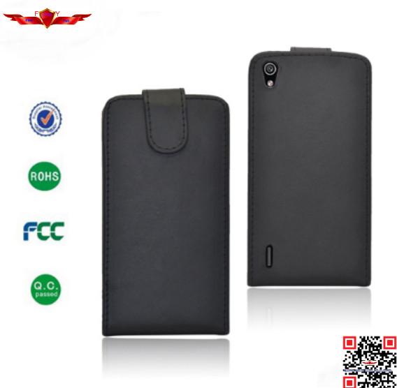 Hot Selling Import PU Leather Durable PU Flip Leather Cover Cases For Huawei Ascend P7
