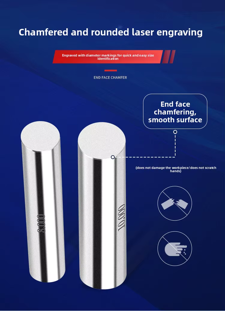 High Precision Pin Gauge and Pin Plug Gauge with Customized Tolerance for Go-No-Go Inspection