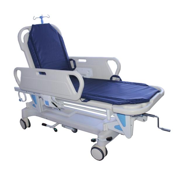 Trole paciente de dobramento médico 560MM da maca do hospital da cama da emergência de transferência da ambulância ajustável 30CM